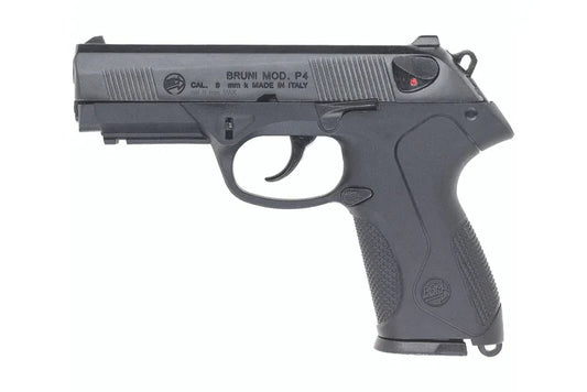 Bruni P4 Storm 9mm Semi-Auto Top Firing Blank Gun in Black
