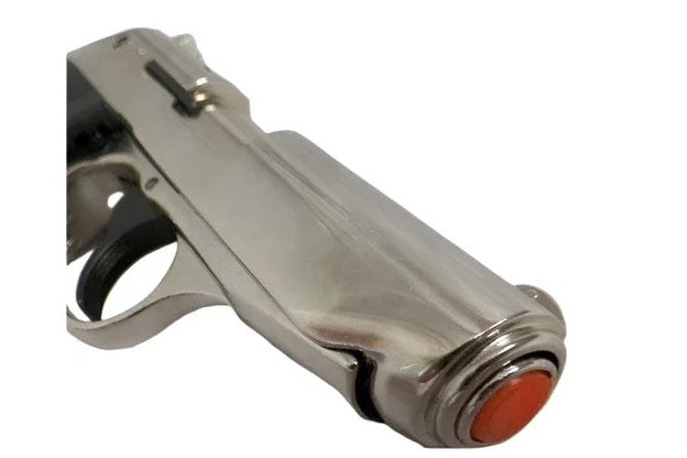 Bruni Police 8mm Top Firing Blank Gun in Nickel Finish