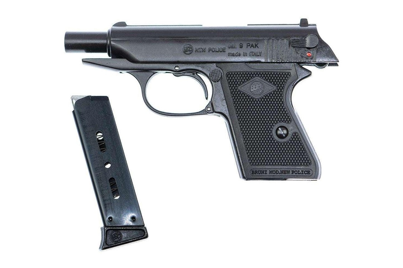 Bruni Police 9mm Walther PPK Replica Blank Gun in Black