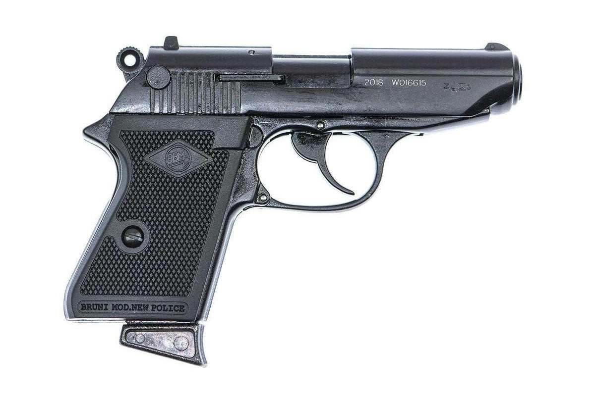 Bruni Police 9mm Walther PPK Replica Blank Gun in Black