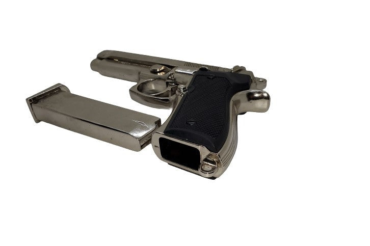 Denix Beretta M92 Non-Firing Movie Prop Gun in Nickel - TCN VAULT