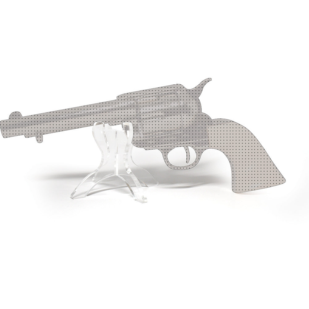 clear gun display stand for revolvers and hand guns