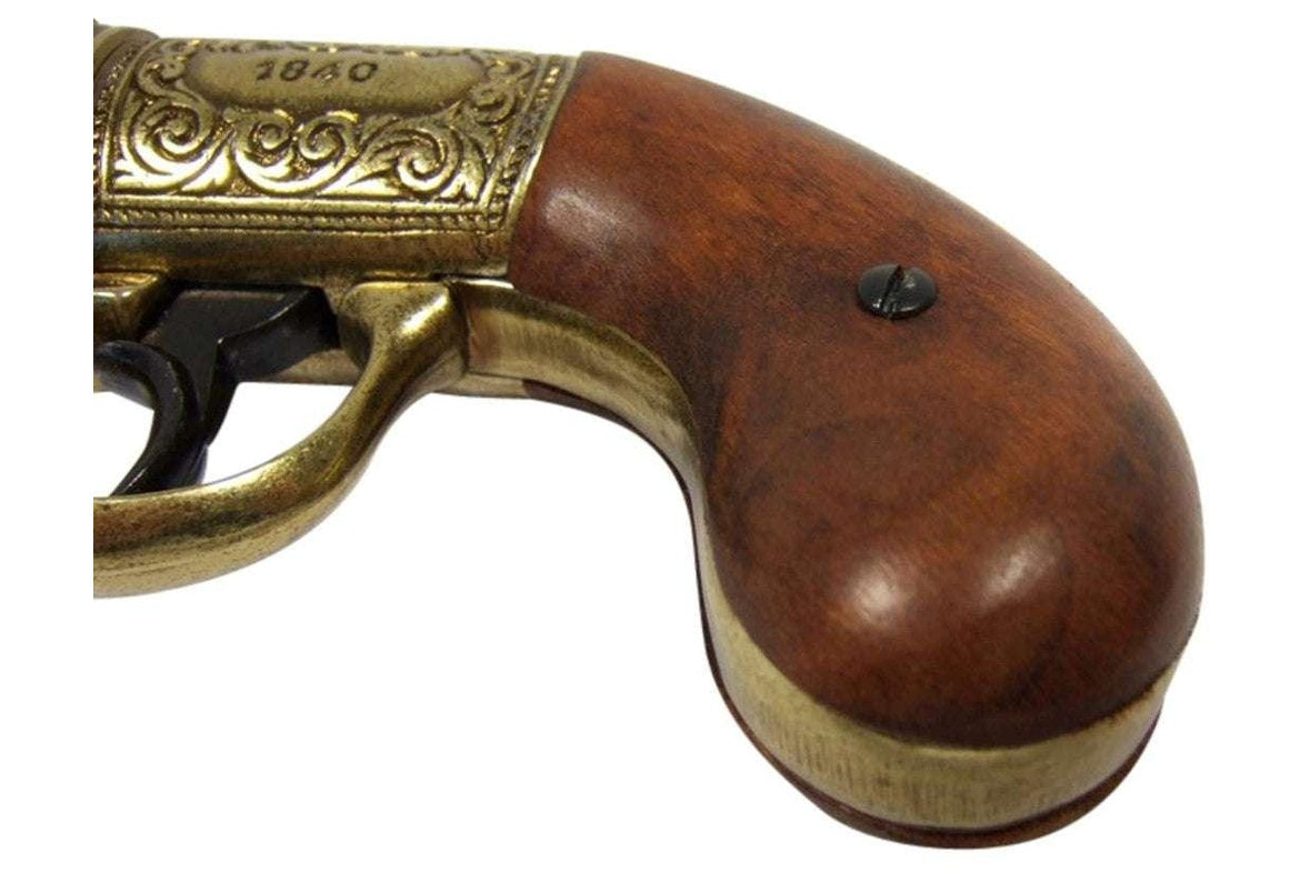 Denix 1840 6 Barrel Pepper-Box Non-Firing Revolver