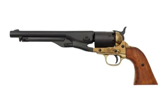 Denix 1860 Civil War Army Non-Firing Revolver In Brass