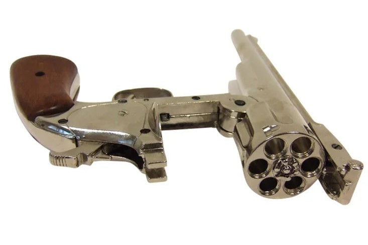 Denix 1869 Schofield Non-Firing Replica Revolver in Nickel