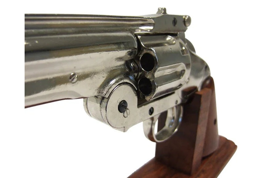 Denix 1869 Schofield Non-Firing Replica Revolver in Nickel