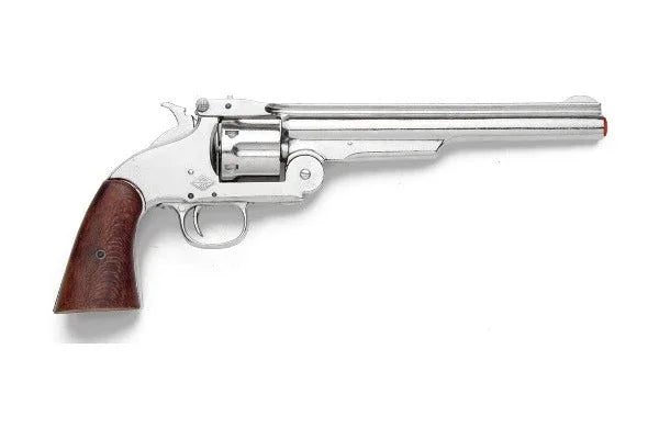 Denix 1869 Schofield Non-Firing Replica Revolver in Nickel