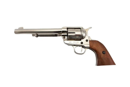 Denix 1873 Colt SAA Cavalry Non-Firing Revolver in Nickel