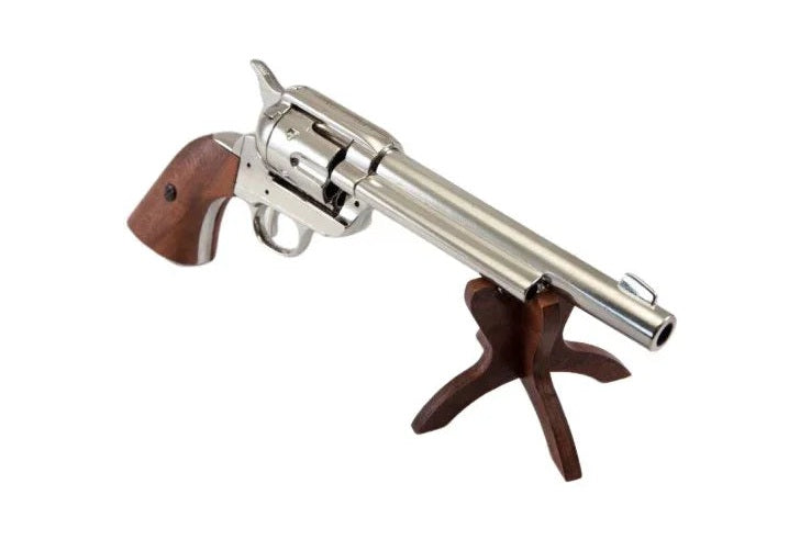 Denix 1873 Colt SAA Cavalry Non-Firing Revolver in Nickel