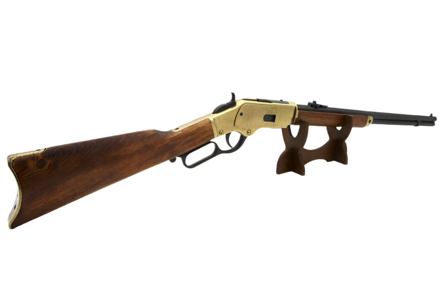 Denix Model 1873 Non-Firing Replica Repeating Rifle in Brass Finish