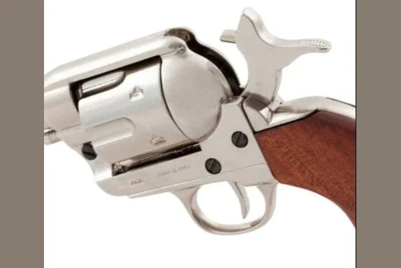 Denix SAA 1873 5.5 inch Barrel Non-Firing Revolver In Nickel