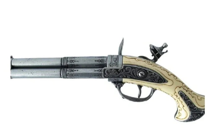 Denix 18th Century 3 Barrel Non-Firing Flintlock Gray