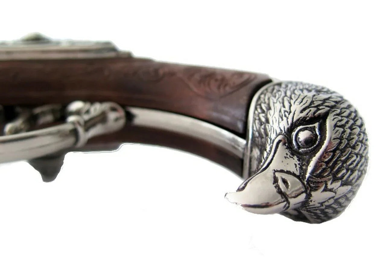 Denix 18th Century Non-Firing 4 Barrel Eagle Decorated Flintlock