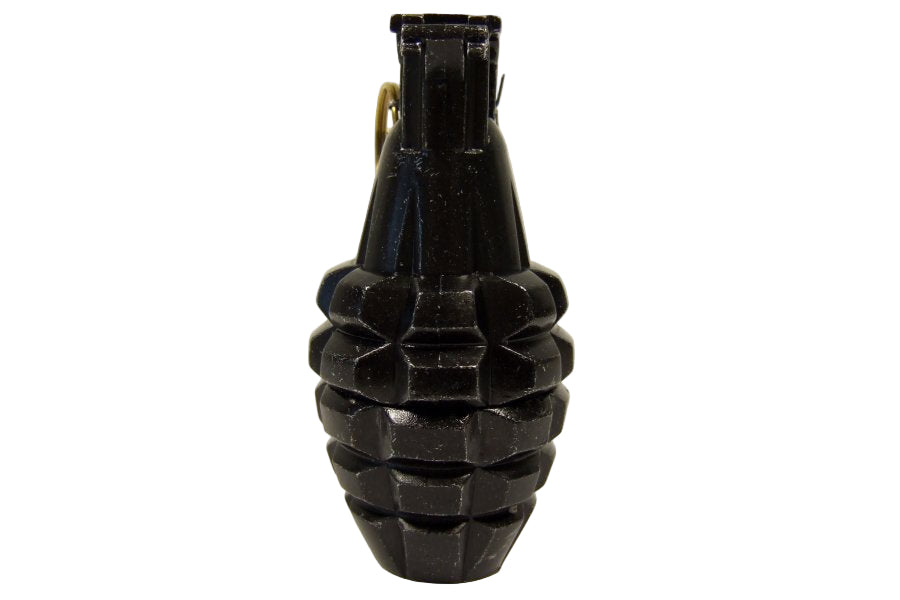 Black grenade on a white background from Denix
