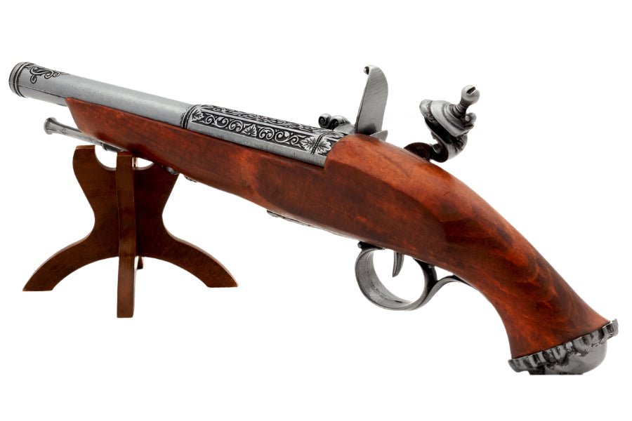 Denix 18TH Century Antique Grey Finish Non-Firing Flintlock Pistol