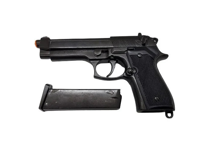 Denix Military Beretta M92 Non-Firing Movie Prop Gun in Black