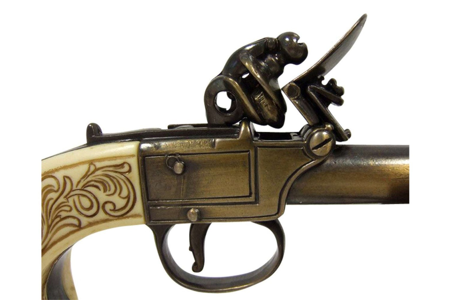 Denix Colonial Gold Finish Ladies Muff Non-Firing Flintlock Pistol