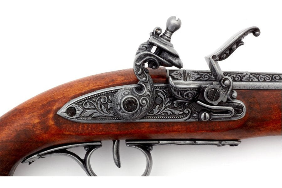 Denix 18TH Century Antique Grey Finish Non-Firing Flintlock Pistol