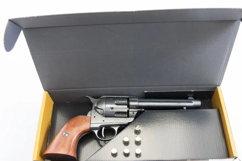 Denix Old West Frontier Antique Grey Replica Revolver Non-Firing Gun Boxed Set