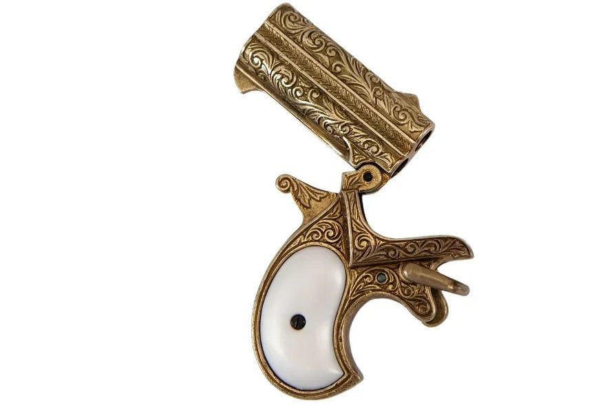 Denix 1866 Gold Engraved Derringer Non-Firing Prop Gun