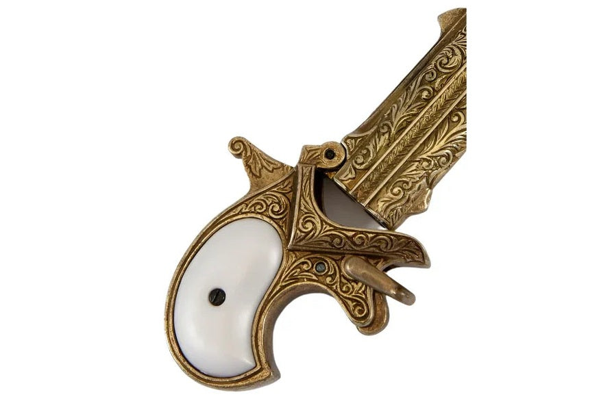 Denix 1866 Gold Engraved Derringer Non-Firing Prop Gun