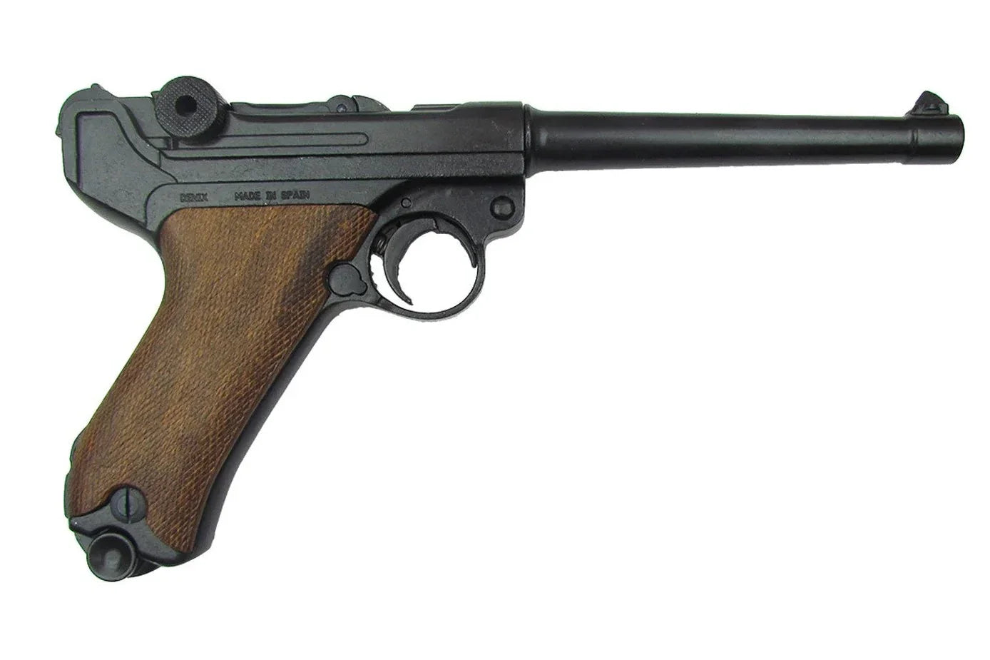 Denix German Luger Naval P-08 Non-Firing Gun With Wood Grips
