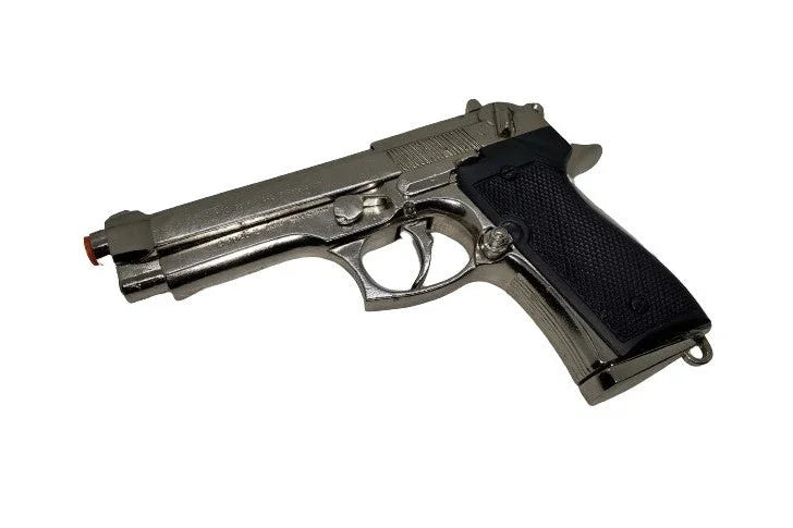 Denix Beretta M92 Non-Firing Movie Prop Gun in Nickel