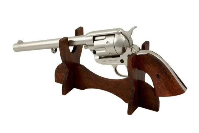 Denix SAA 1873 Peacemaker Non-Firing Revolver in Nickel