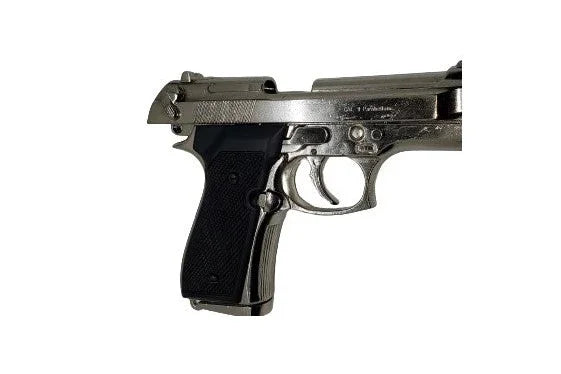 Denix Beretta M92 Non-Firing Movie Prop Gun in Nickel