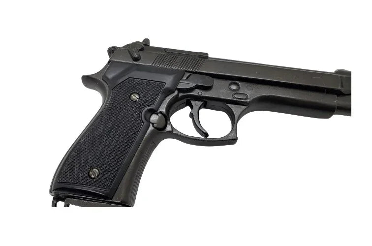 Denix Military Beretta M92 Non-Firing Movie Prop Gun in Black