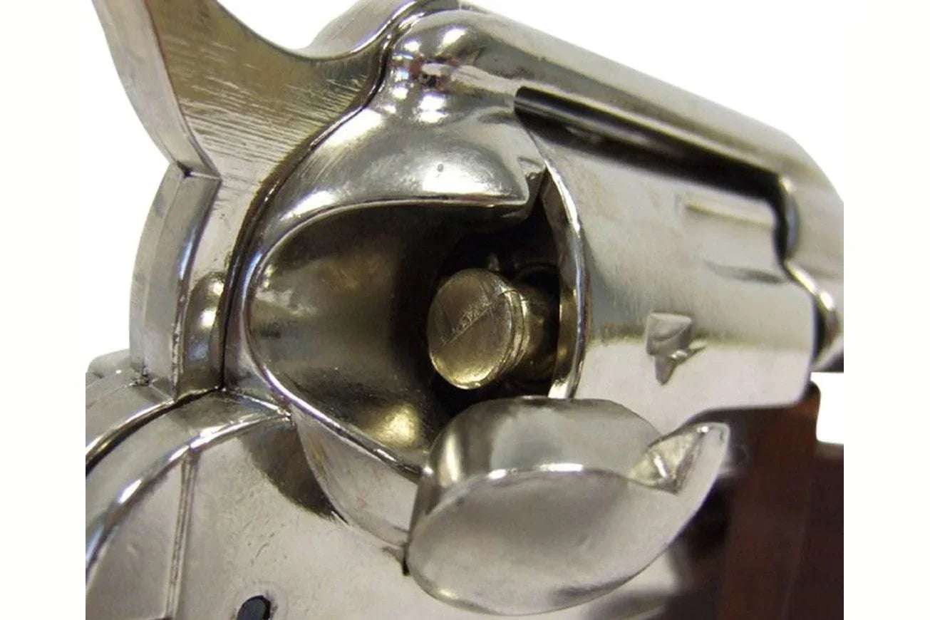 Denix 1873 SAA Peacemaker Non-Firing Revolver in Nickel