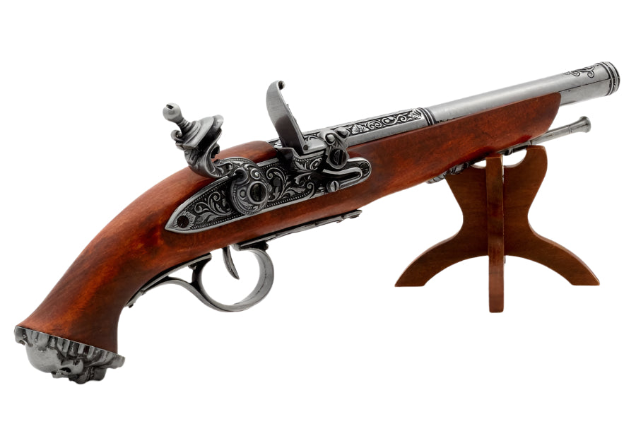 Denix 18TH Century Antique Grey Finish Non-Firing Flintlock Pistol