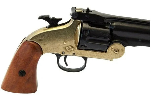 Denix 1869 Schofield Non-Firing Revolver with Brass Trim