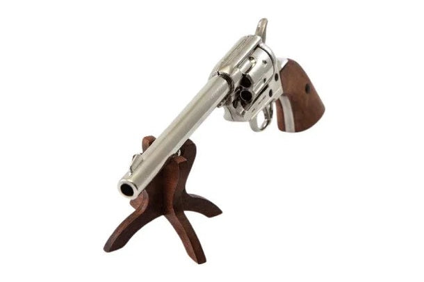 Denix Old West Cavalry M1873 Nickel Finish Non-Firing Single Action Revolver Box Set