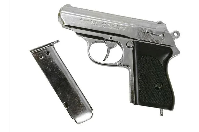 Denix Walther PPK James Bond Non-Firing Prop Gun in Nickel