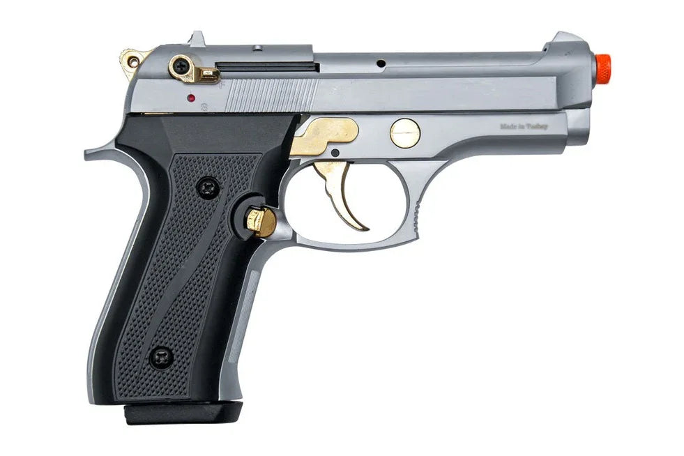 EKOL Firat Compact 9mm Semi-Auto Blank Gun with Gold Accent