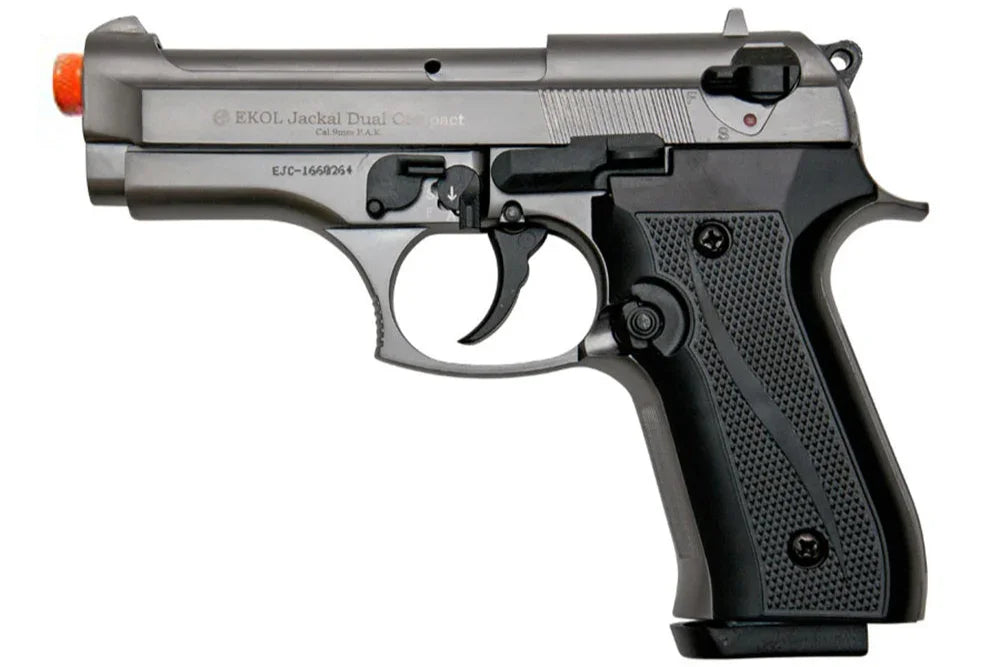 EKOL Jackal Dual Compact 9mm Automatic Blank Gun In Fume