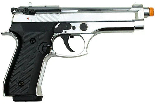 EKOL Jackal Dual 9mm Full Automatic Blank Gun in Nickel