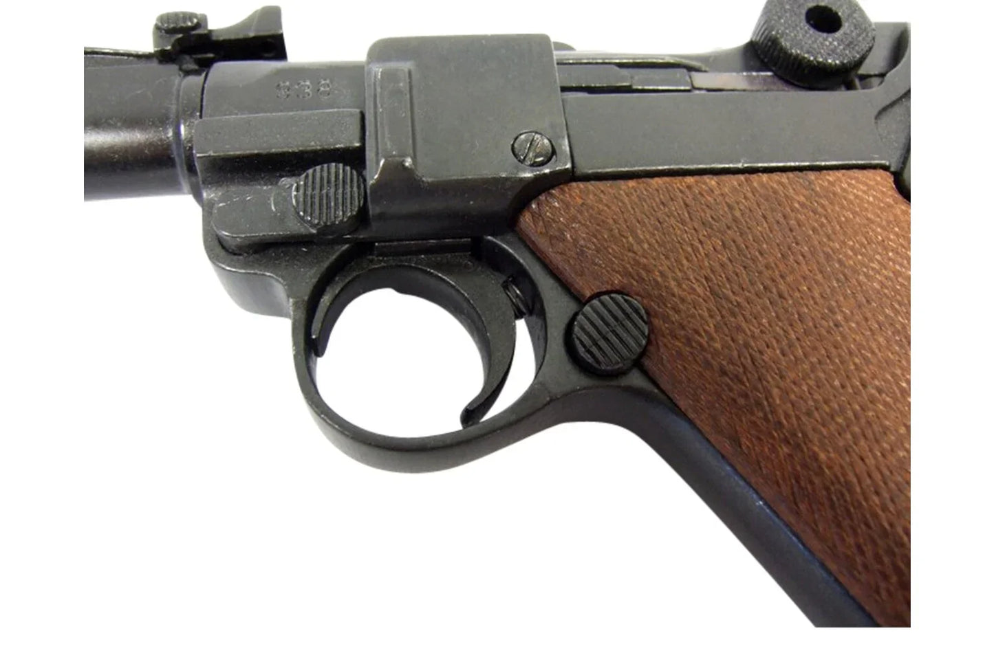 German Luger Lange Pistole 08 Non-Firing Gun With Wood Grips