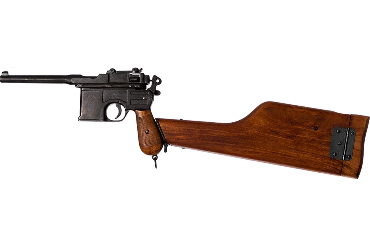 Mauser 1896 C96 With Extended Wood Stock Non-Firing Prop Gun