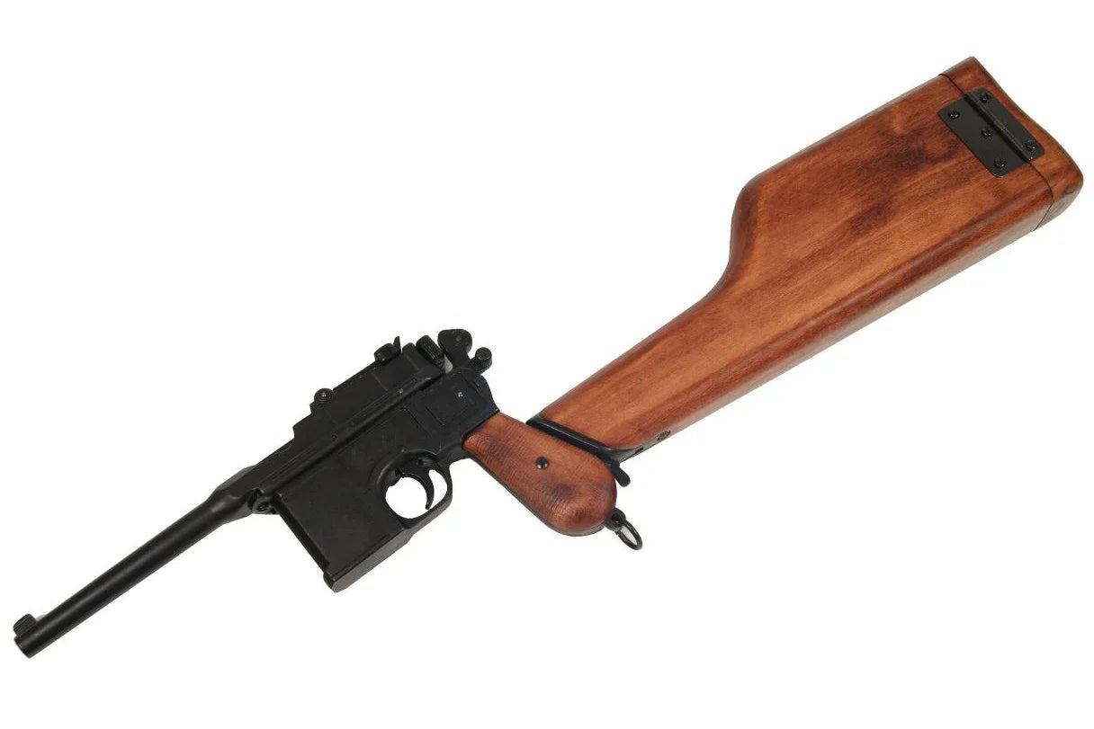 Mauser 1896 C96 With Extended Wood Stock Non-Firing Prop Gun