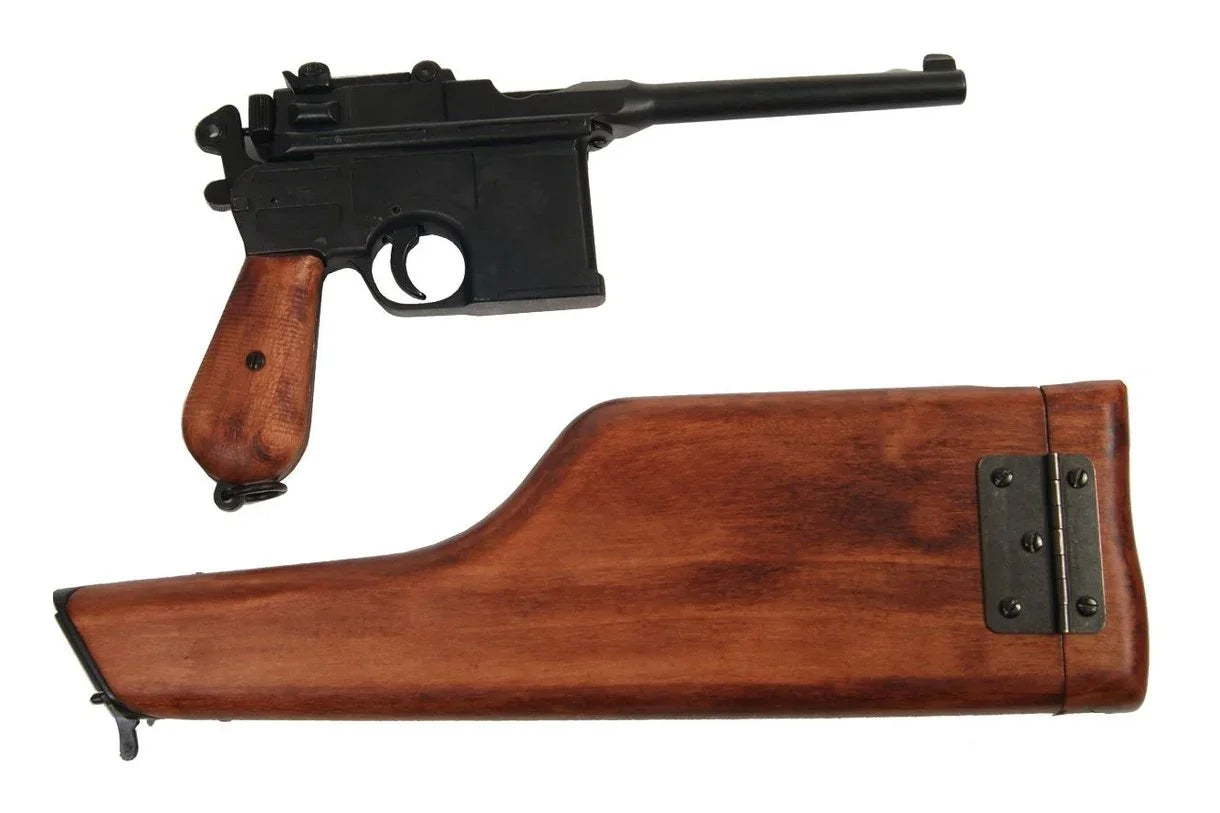 Mauser 1896 C96 With Extended Wood Stock Non-Firing Prop Gun