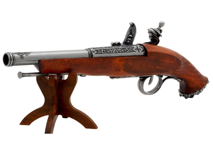 Denix 18TH Century Antique Grey Finish Non-Firing Flintlock Pistol