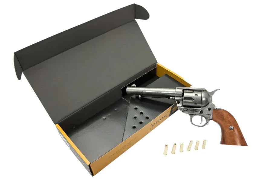 Denix Old West Frontier Antique Grey Replica Revolver Non-Firing Gun Boxed Set