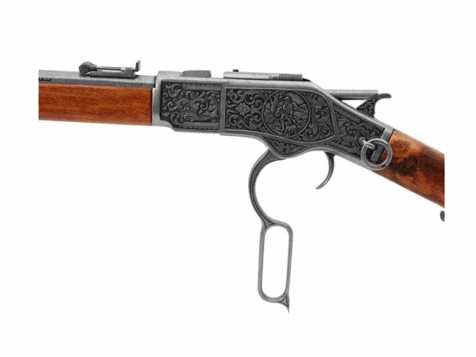 Winchester 1873 Silver Engraved Lever Action Non-Firing Rifle