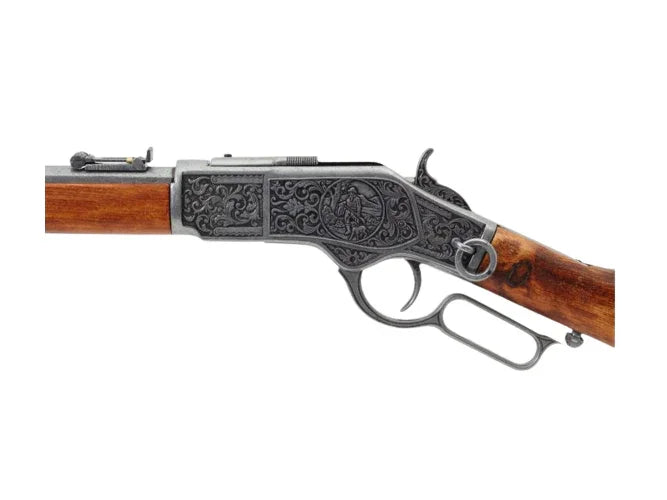 Winchester 1873 Silver Engraved Lever Action Non-Firing Rifle
