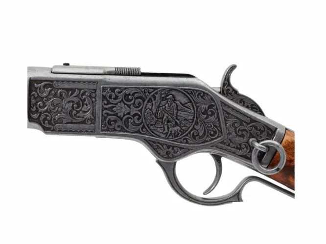 Winchester 1873 Silver Engraved Lever Action Non-Firing Rifle