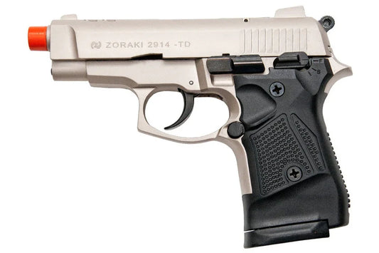 ZORAKI 2914 9mm Semi-Auto Front Firing Blank Gun in Satin