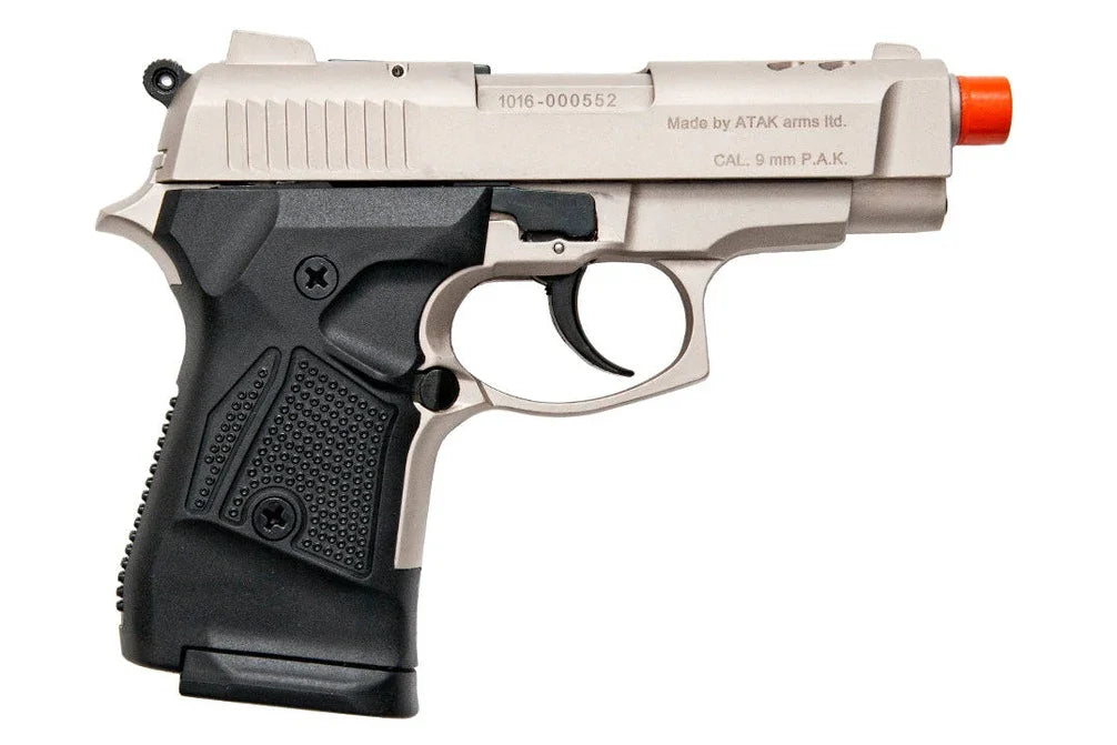 ZORAKI 2914 9mm Semi-Auto Front Firing Blank Gun in Satin