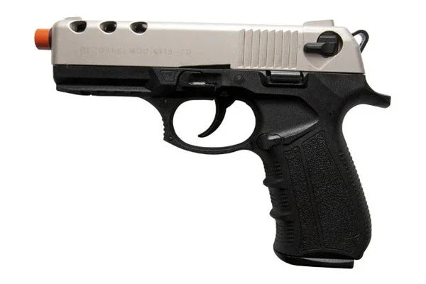 ZORAKI 4918 9MM Semi-Auto Firing Blank Prop Gun in Satin